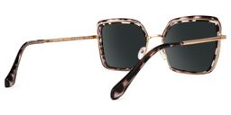 Chris Schwarz-Tortoise Quadratisch Sonnenbrille2