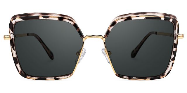Chris Schwarz-Tortoise Geometrisch Brille