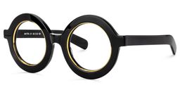 Calhoun Runde Schwarze Brille1