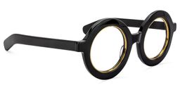 Calhoun Runde Schwarze Brille2