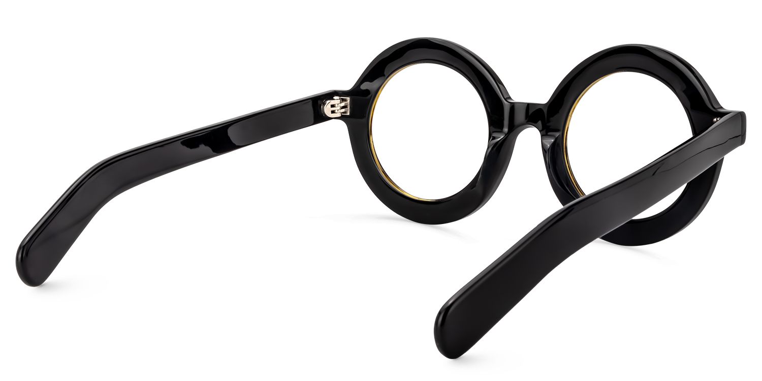 Runde Schwarze Brille | Zeelool Brillen4