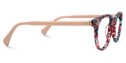 Taletta Blumenmuster-Rot Rund Brille2