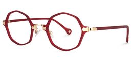 Ashley Rot Geometrische Brille2