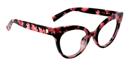 Miya Rot Blumenmuster Cat Eye Brille3