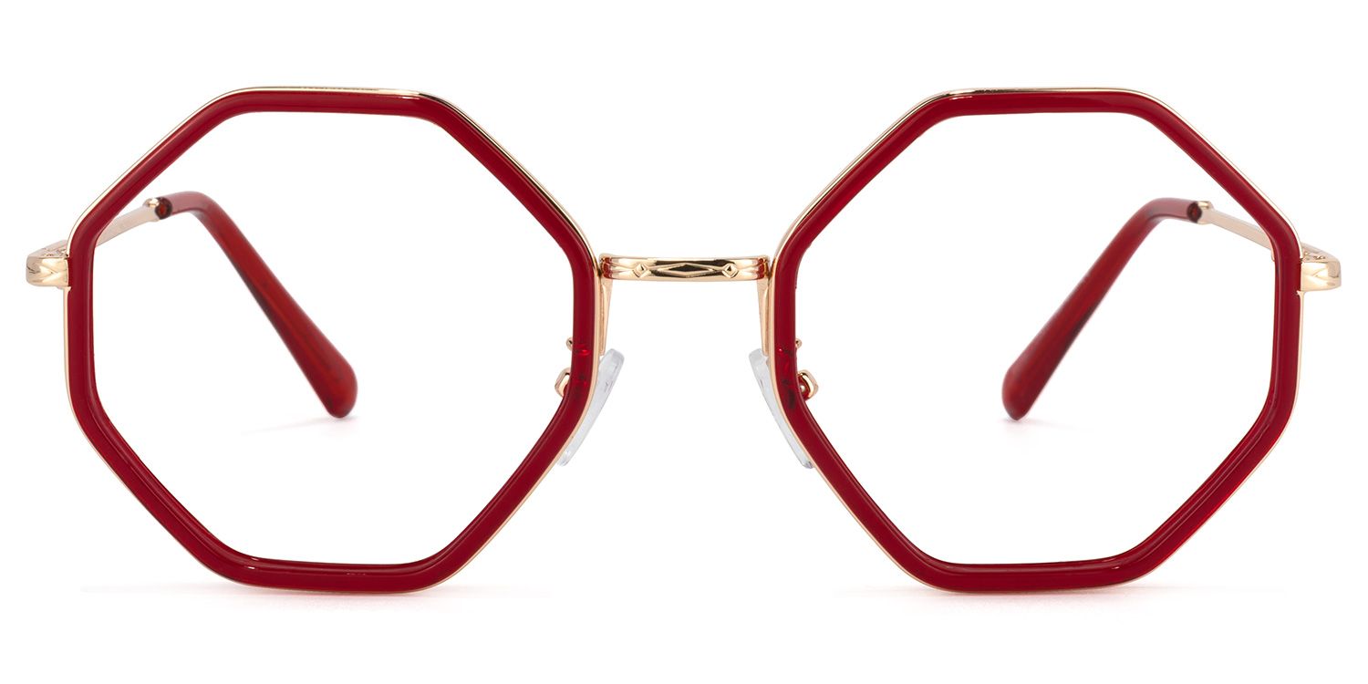 Belinda Rote Geometrische Brille0