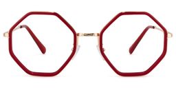 Belinda Rote Geometrische Brille0
