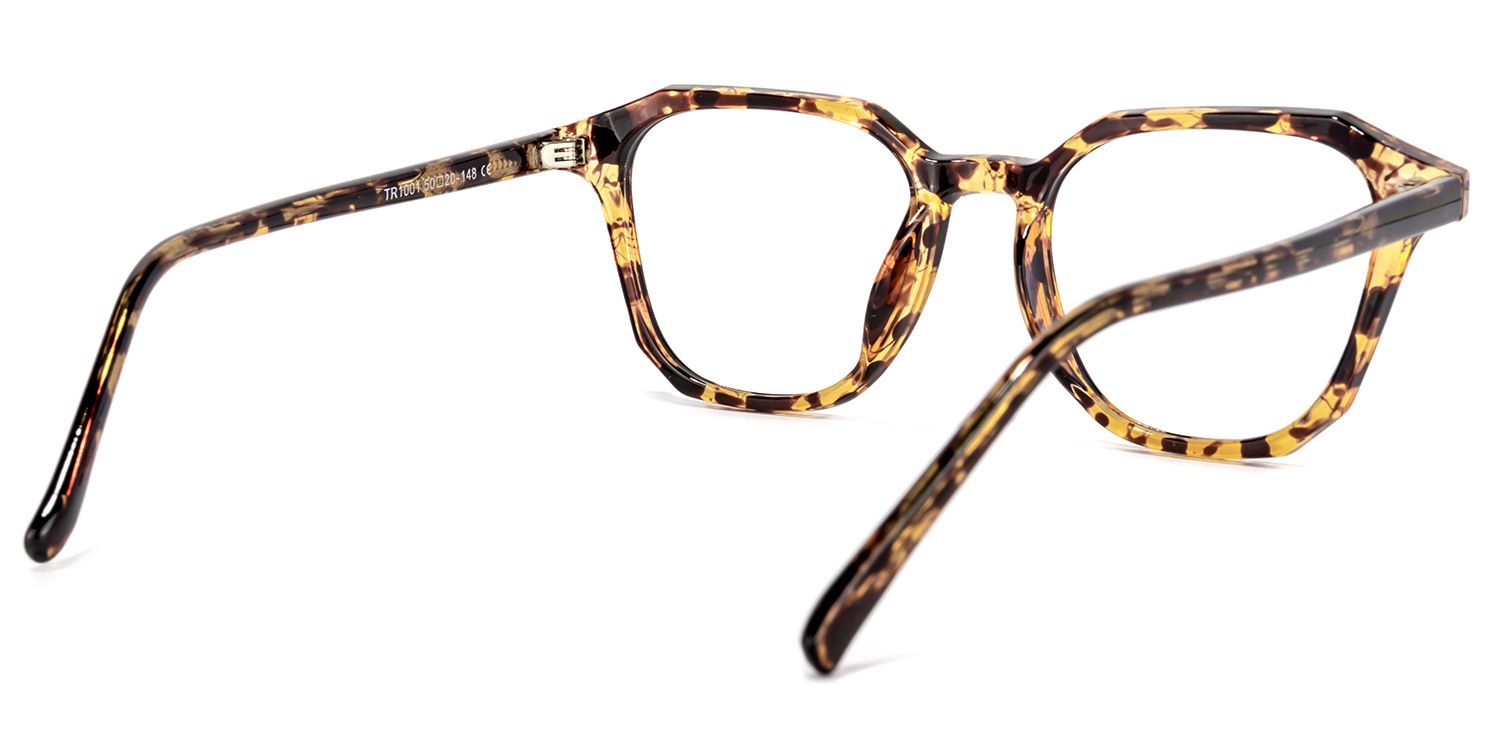 Preston Gelb-Tortoise Quadratisch Brille4
