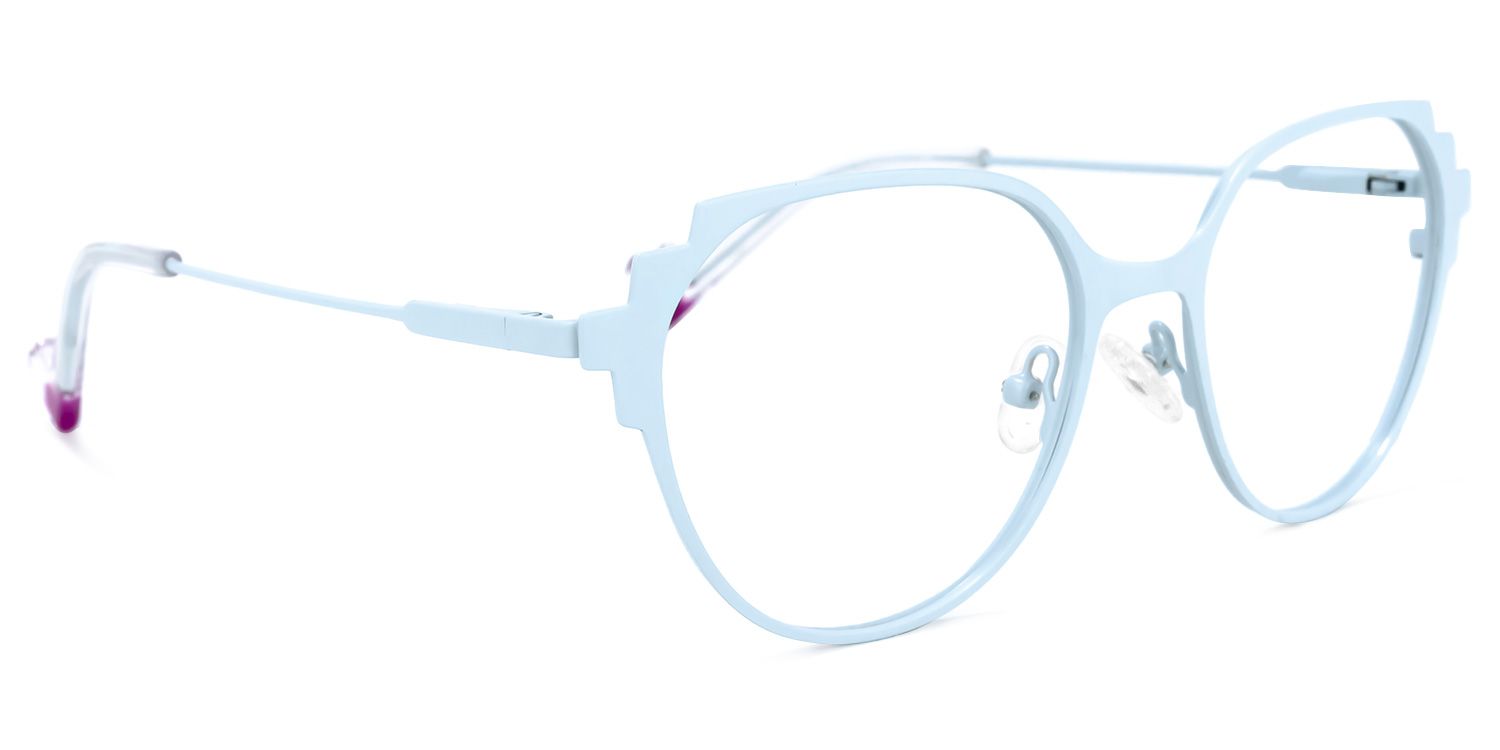 Albina Hellblau Cateye Brille2