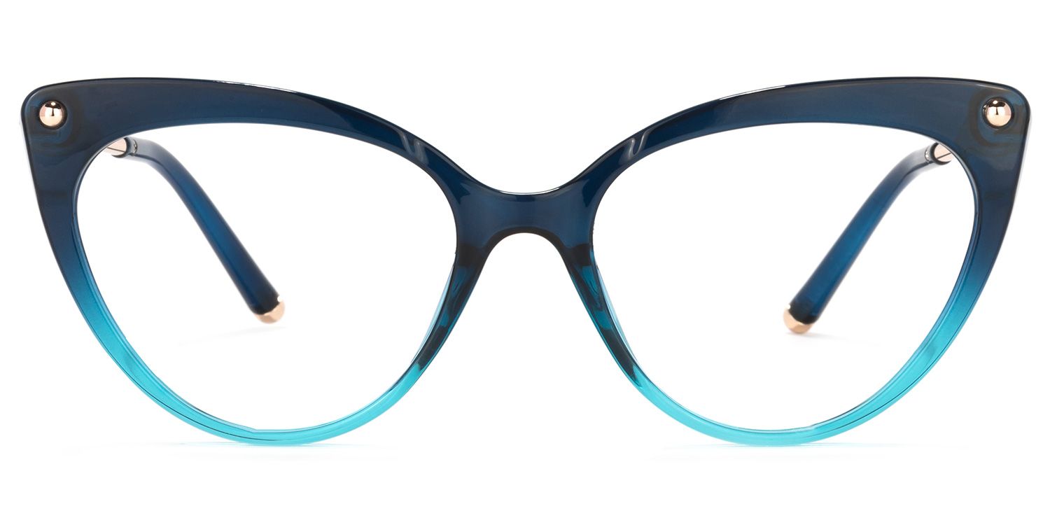 Alivia Blau Cat Eye Brille0