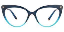 Alivia Blau Cat Eye Brille0