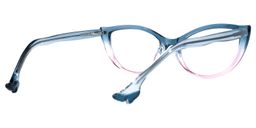 Naida Blau-Rosa Klar Cateye Brille2