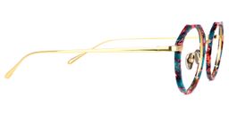Erin Blaue Blumenmuster Geometrische Brille2
