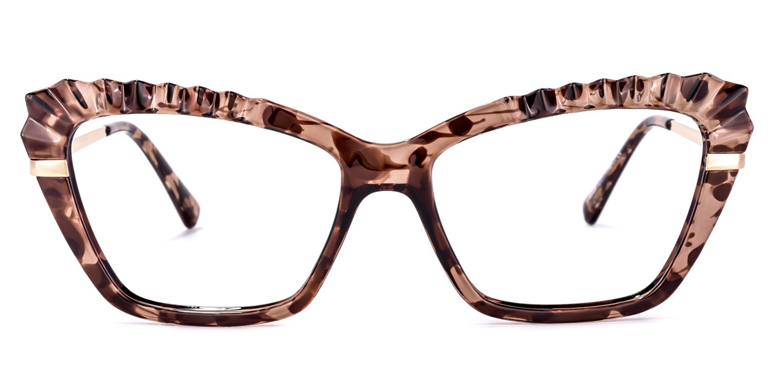 Sophie Braun Blumenmmuster Cat Eye Brille0