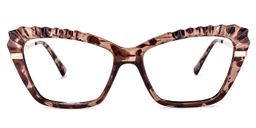 Sophie Braun Blumenmmuster Cat Eye Brille0