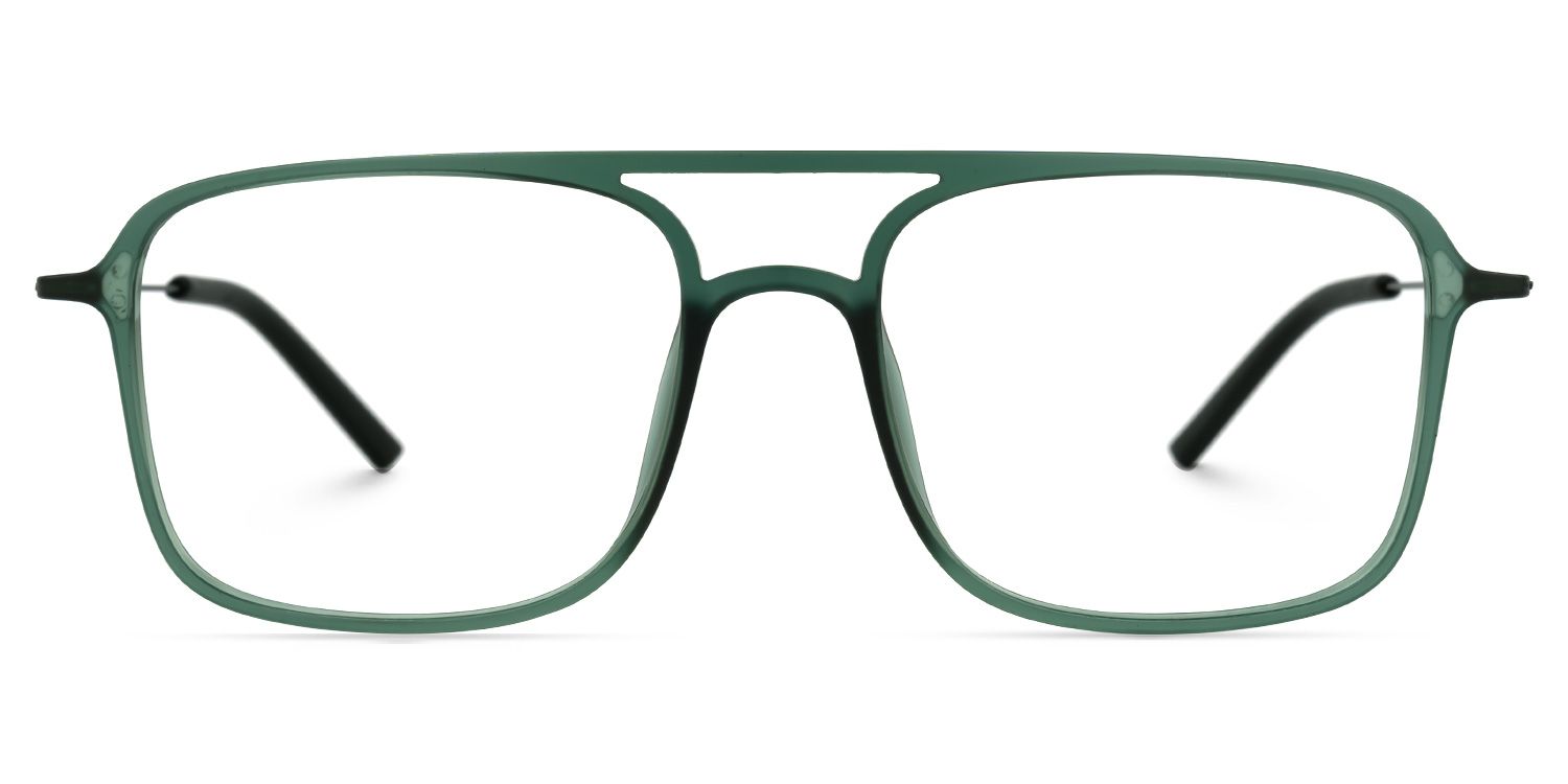 Frederica Dunkelgrün Rechteckig Brille0