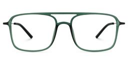 Frederica Dunkelgrün Rechteckig Brille0