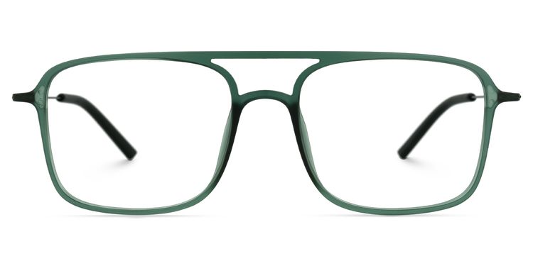 Frederica Dunkelgrün Rechteckig Brille