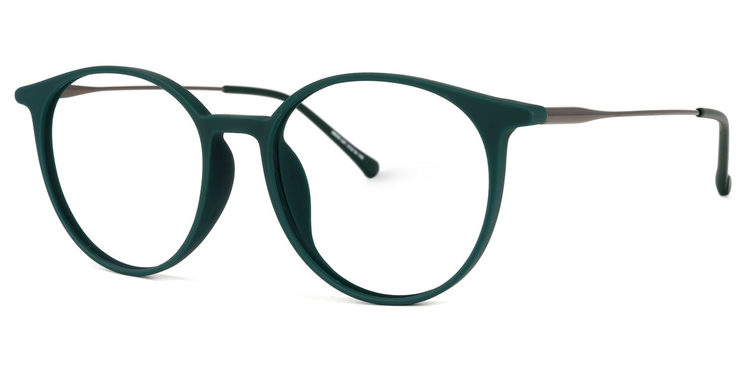 Ohnicio Dunkelgrün Rund Brille1