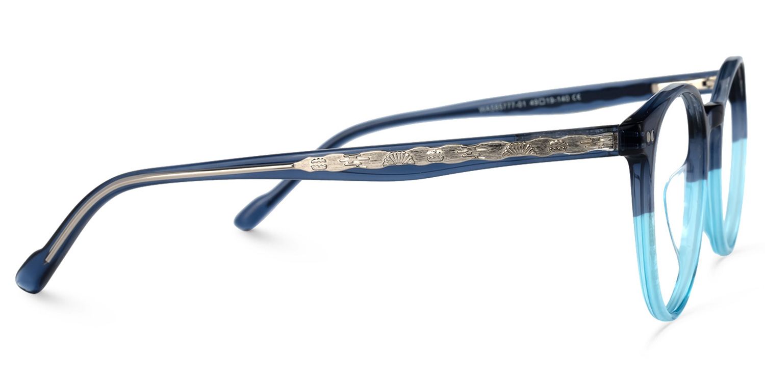Ocasio Blau Rund Brille2