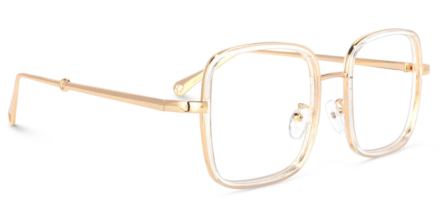 Jace klar Gold quadratische Brille2