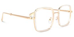Jace klar Gold quadratische Brille2