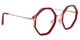 Belinda Rote Geometrische Brille2