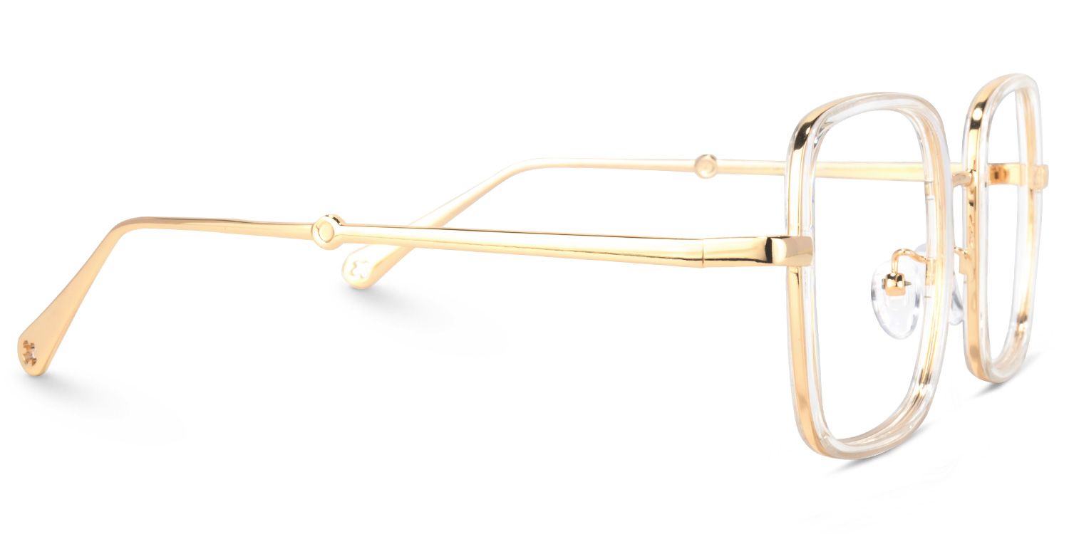 Jace klar Gold quadratische Brille3