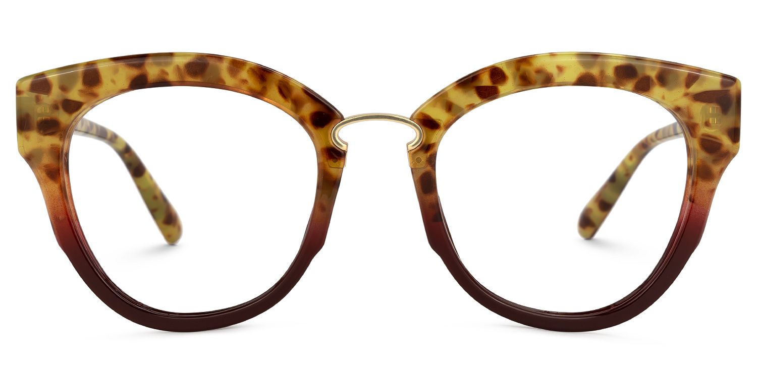 Ruthann Gelbe Tortoise Cateye Brille0