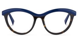 Sean Schwarz-Blau Cateye Brille0