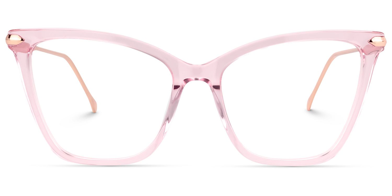 Hilary Rosa Klar Schmetterling-Form Brille0