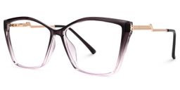 Gannon Lila Quadratisch Brille1