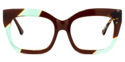 Ximena Braun Blau Cat Eye  Brille0