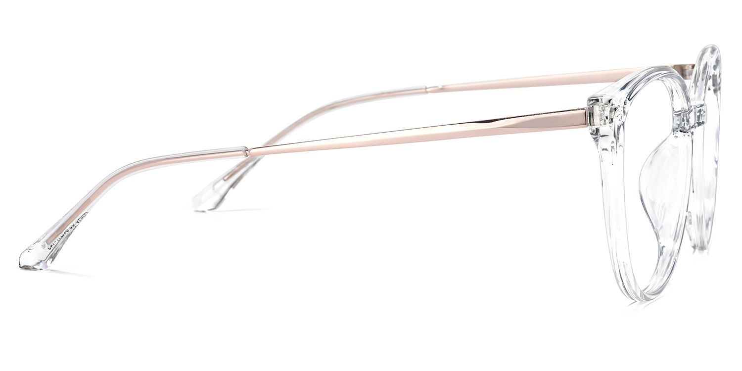 Omar Weiß Klar Cateye Brille3