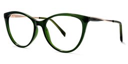 Frances Dunkelgrün Cateye Brille1
