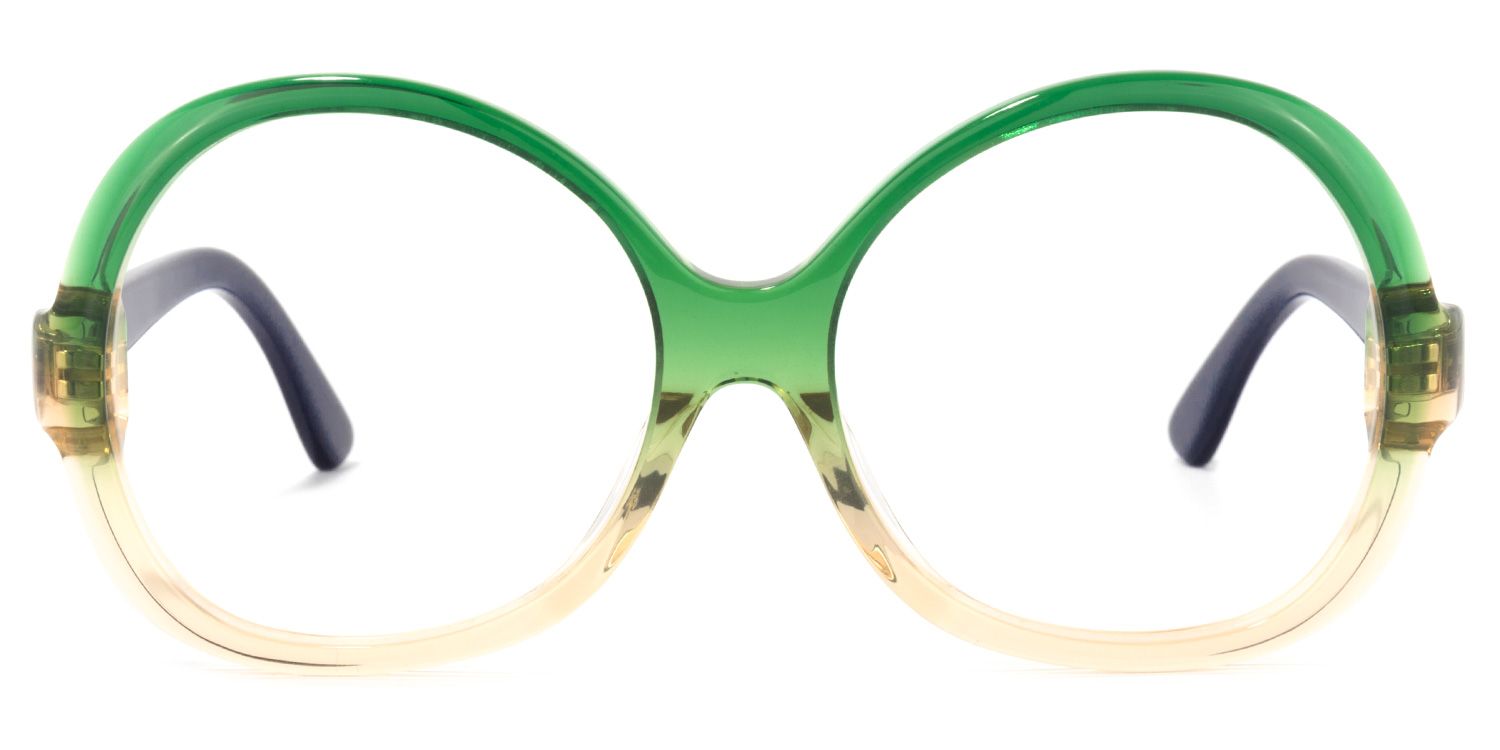 Ahmad Green Klar Runde Brille0