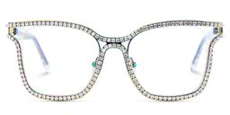 Shine Bunt Quadratisch Brille2