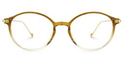 Malvina Dunkelgelb Rund Brille0