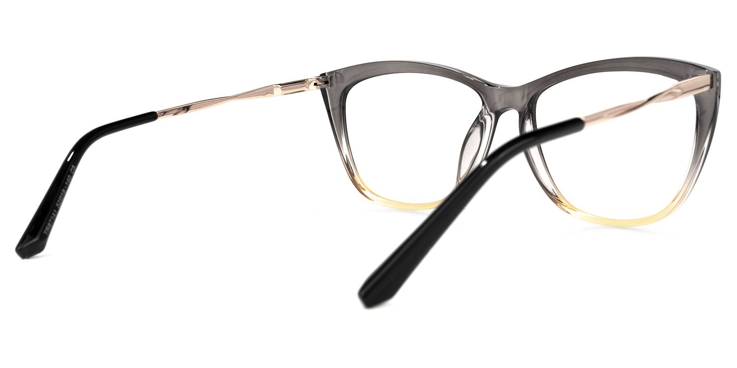 Vaile Grau-Gelb Cateye Brille2