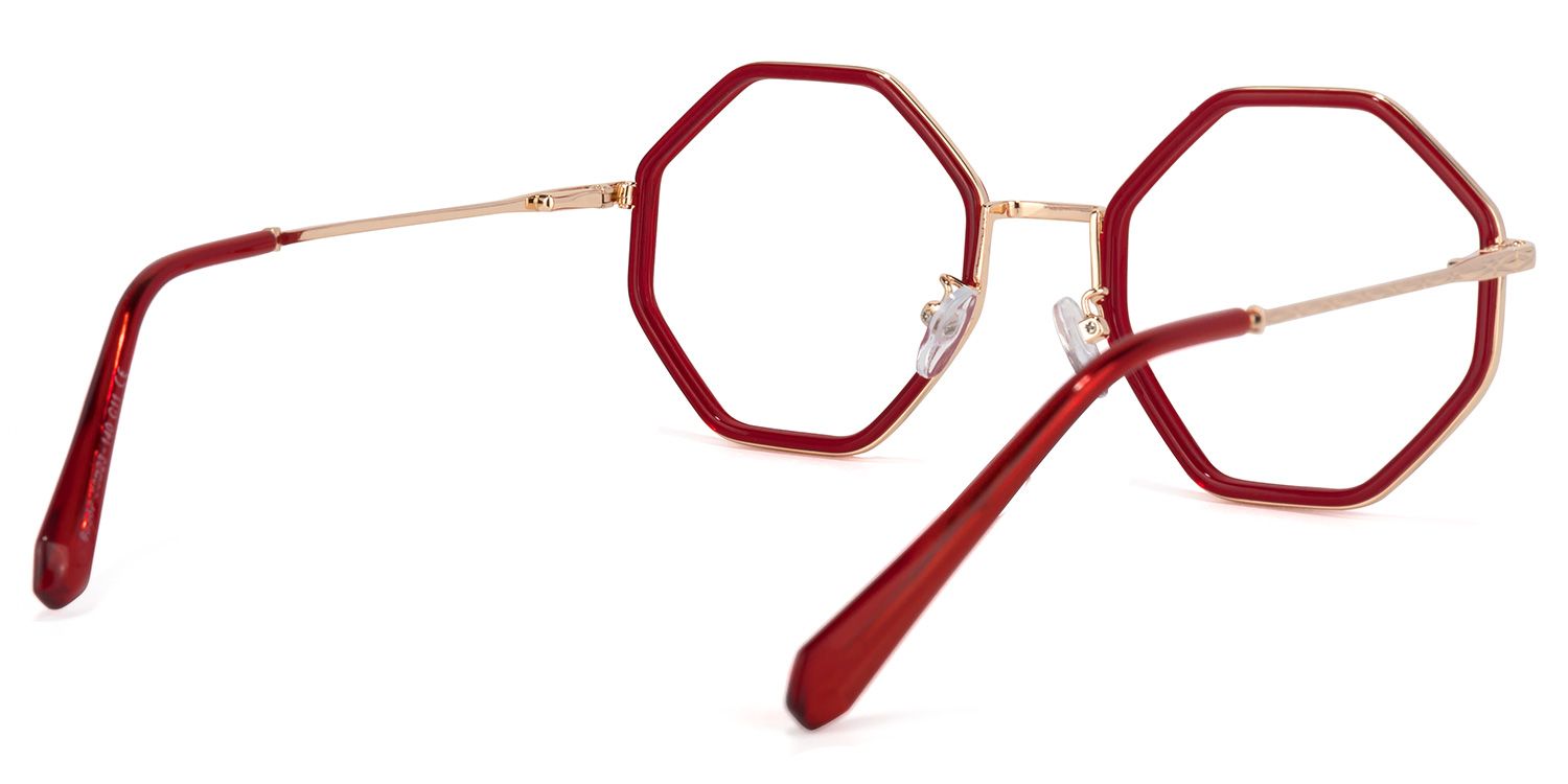 Belinda Rote Geometrische Brille4