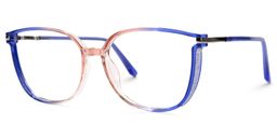Walden Blau-Orange Quadratisch Brille1