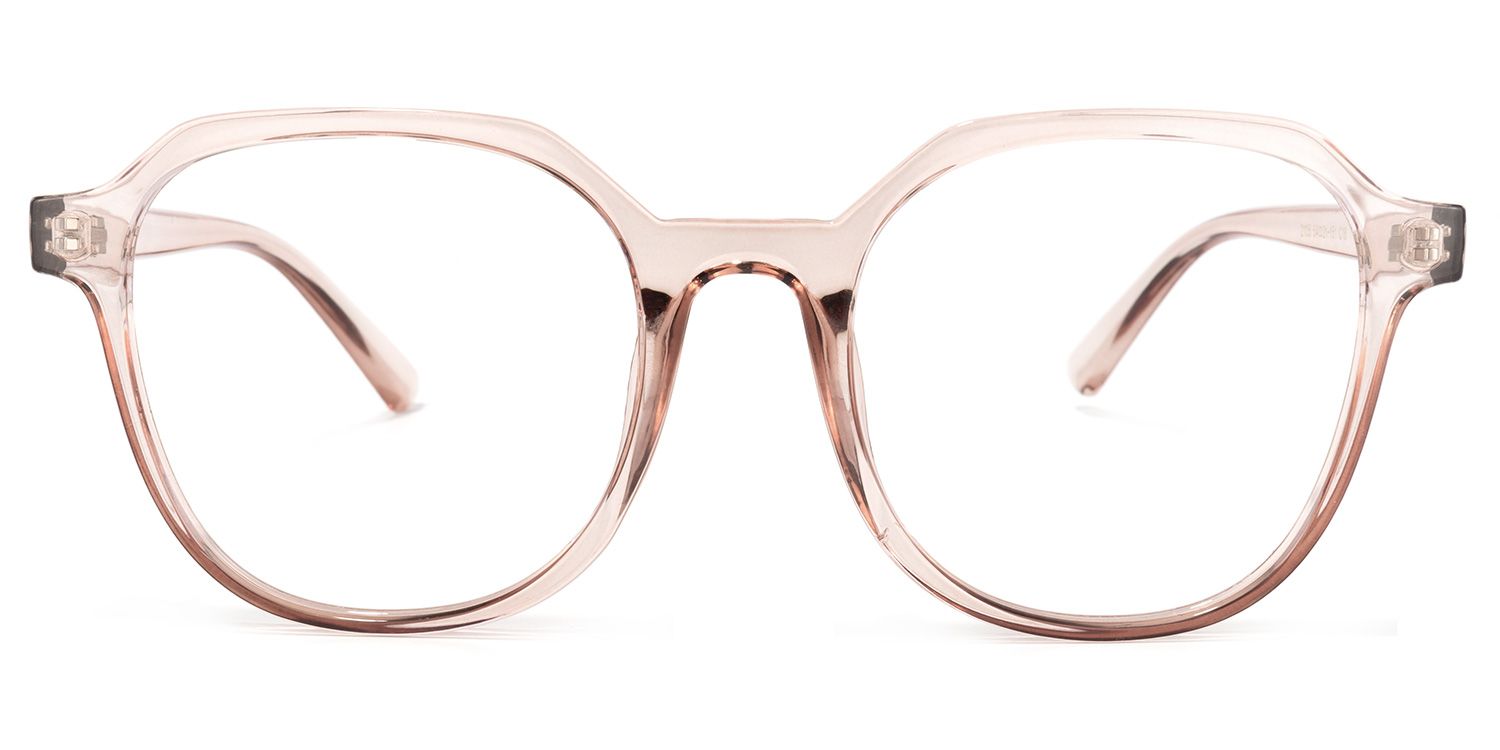 Quinton Hellrosa Klar Quadratisch Brille0