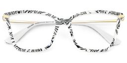 Stephens Schwarz-Weiß Cateye Brille2