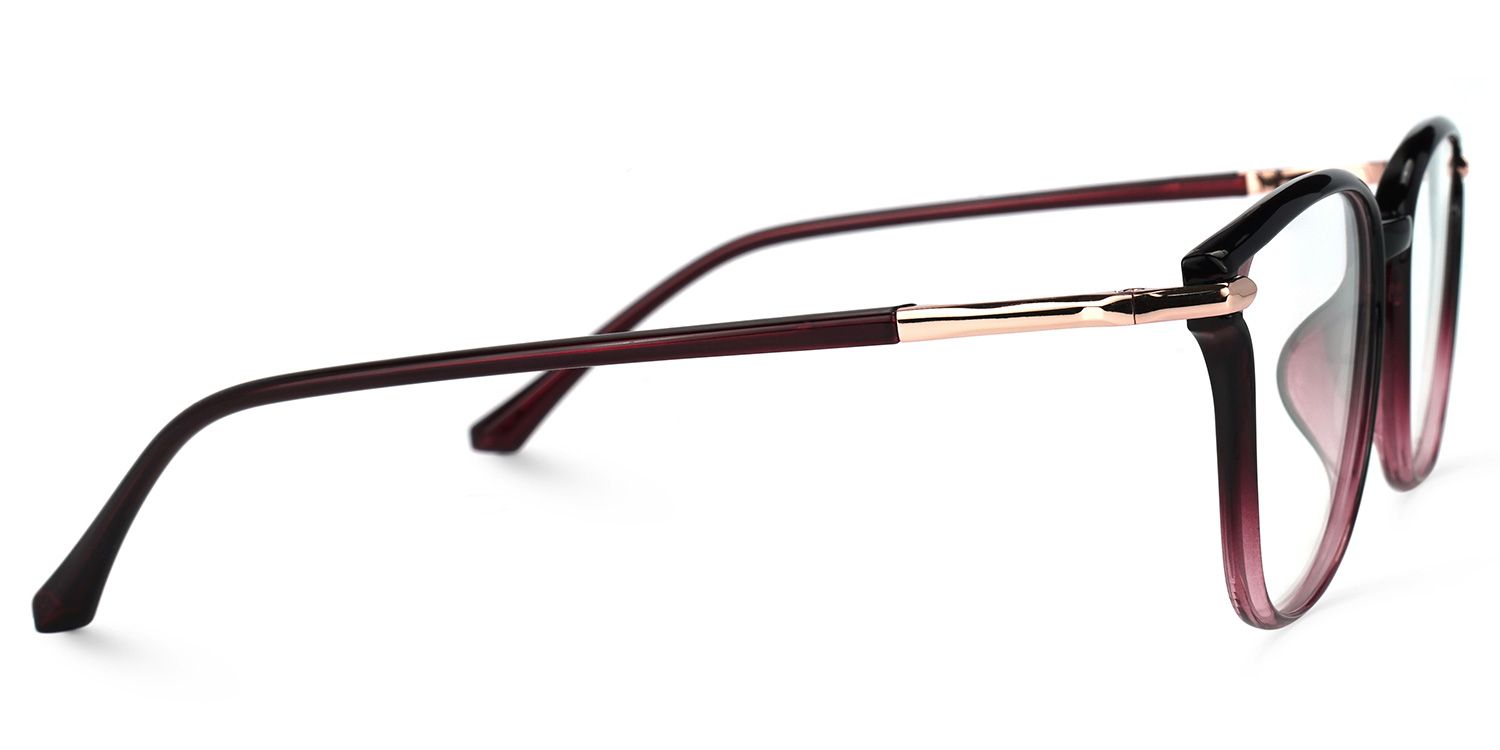 Mander Schwarz-Lila Quadratisch Brille2
