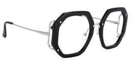 Bancroft Schwarz Geometrisch Brille2