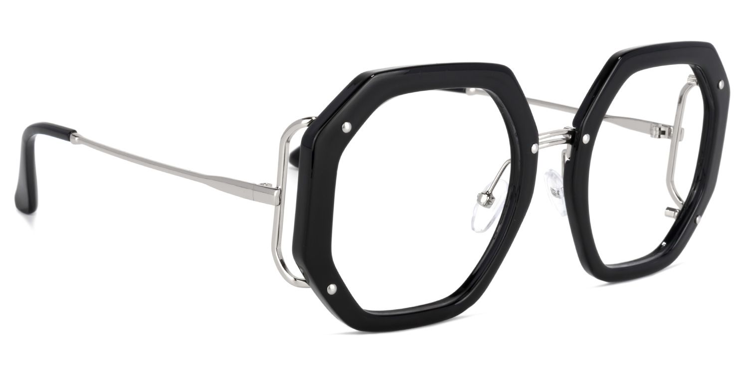 Bancroft Schwarz Geometrisch Brille2