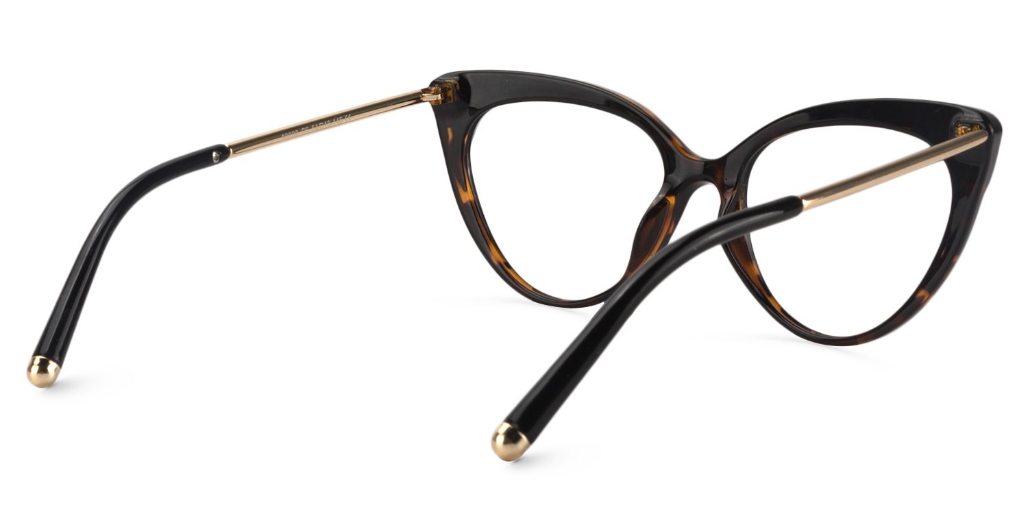 Alivia Tortoise Blumenmuster Cat Eye Brille4