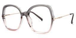 Quinn Graue Rosa Klar Quadratische Brille1