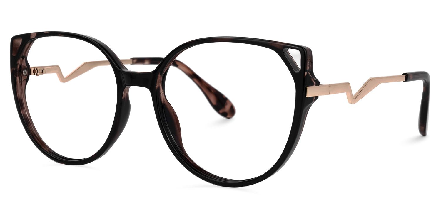 Hinkson Schwarz-Tortoise Cateye Brille1