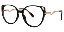 Hinkson Schwarz-Tortoise Cateye Brille1
