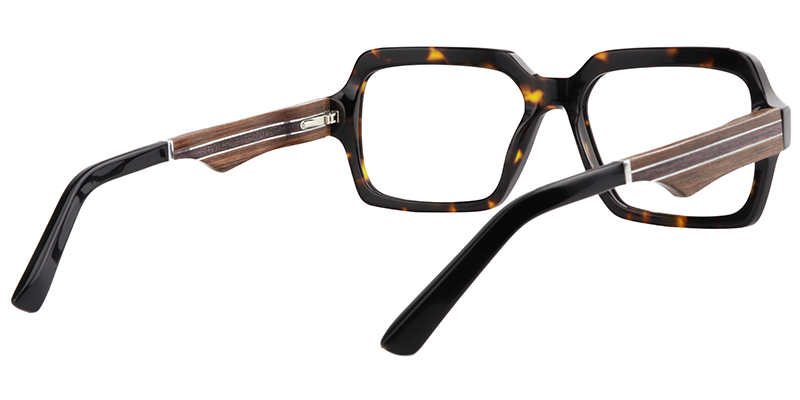 Jack Schwarz Tortoise  Rechteckige Brille4